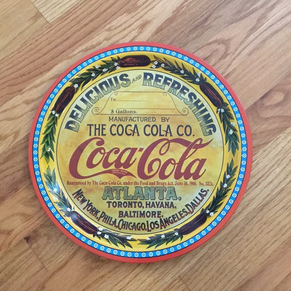 The Coca-Cola company hanging tin plate - Picture 1 of 5